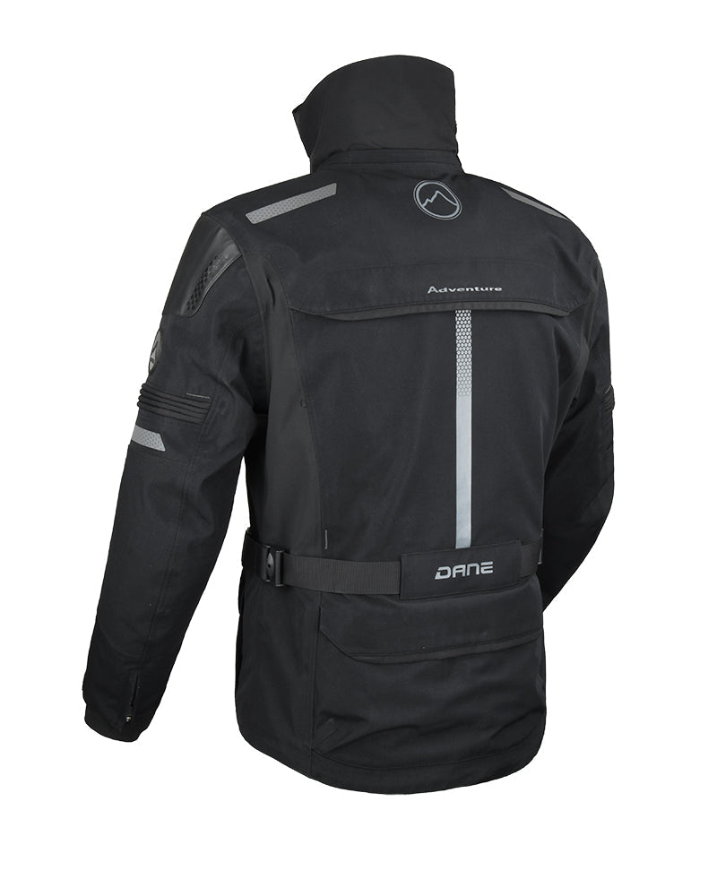 motorcycle jacket dane Bornholm pro goretex waterproof thermal ventilation zipper storm collar 3d mesh riding gear stormcuff black racing alpine touring adventure adv front