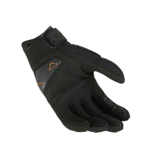 motorcycle gloves macna darko womens ergo thumb grip print eva knuckle tpr palm black touring adventure adv top