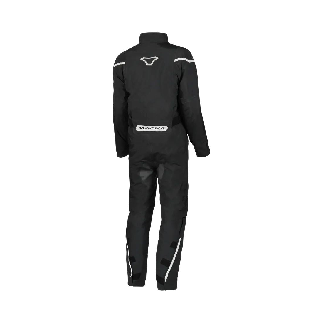 motorcycle rainwear macna hydra rain protection reflection laminated mesh black touring adventure adv back