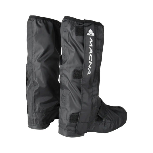 motorcycle protection macna lair boot protection waterproof reflective adjustable black touring adventure adv back