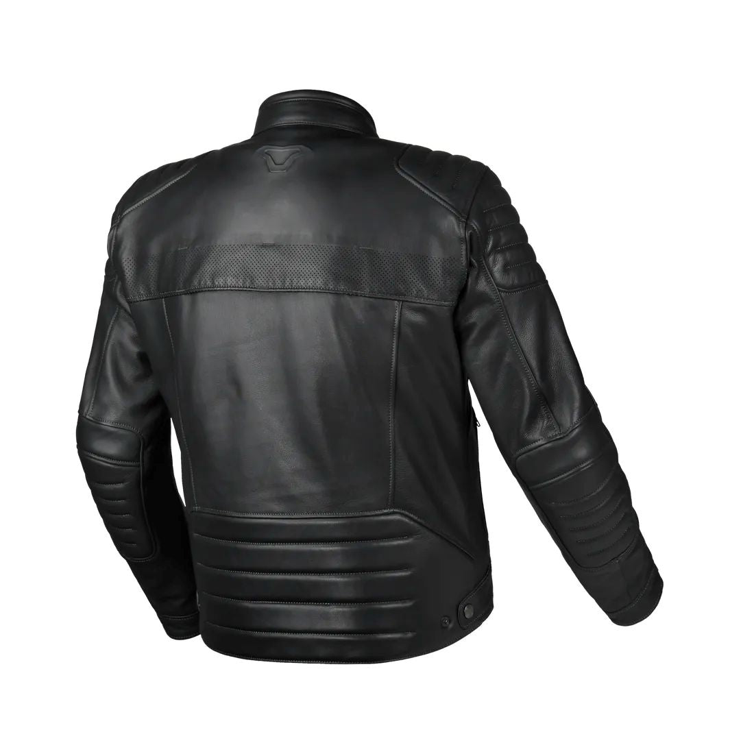 motorcycle jacket macna lance 2.0 l ventilation vents summer risc cow leather black touring adventure adv back
