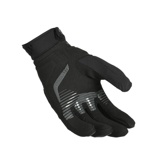 motorcycle gloves macna lithic touch tip gel grip print ergo thumb TPR knuckle EVA black touring adventure adv palm