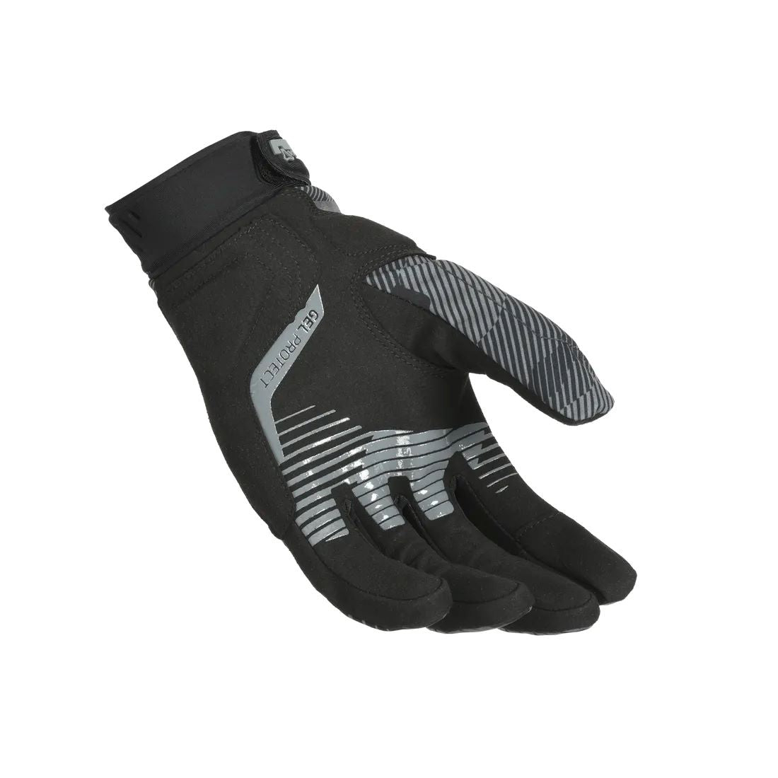 motorcycle gloves macna lithic wtouch tip gel grip print ergo thumb TPR knuckle EVA black camo touring adventure adv palm