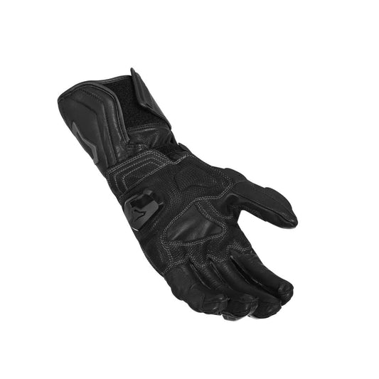 motorcycle gloves macna powertrack armax goat cow kangaroo leather knuckle finger lam protection tpr cuff ergo thumb black racing touring adventure adv palm