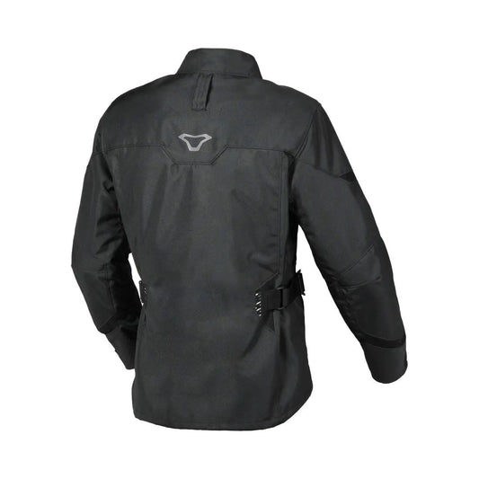 motorcycle jacket macna signal waterproof rtx mesh laminated thermos adjustable cuffs risc ce r.i.s.c. reflection black touring adventure adv back