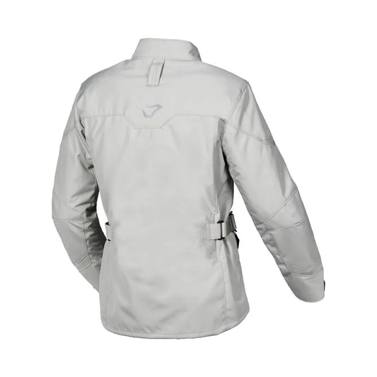 motorcycle jacket macna signal waterproof rtx mesh laminated thermos adjustable cuffs risc ce r.i.s.c. reflection light gray touring adventure adv back