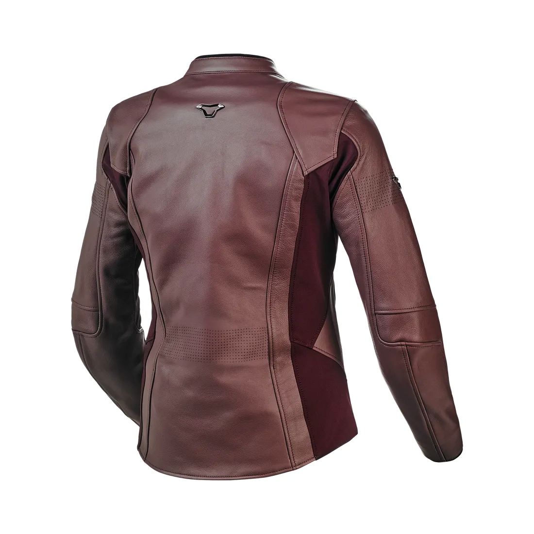 motorcycle jacket macna tequilla womens stretch panels summer risc cow leather red mulberry touring adventure adv back