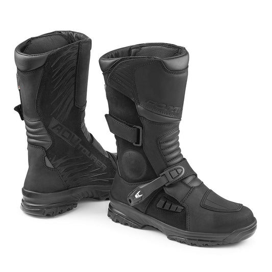 Forma ADV Tourer motorcycle boots, black waterproof touring riding gear tech alpine comfort main home brand support warranty