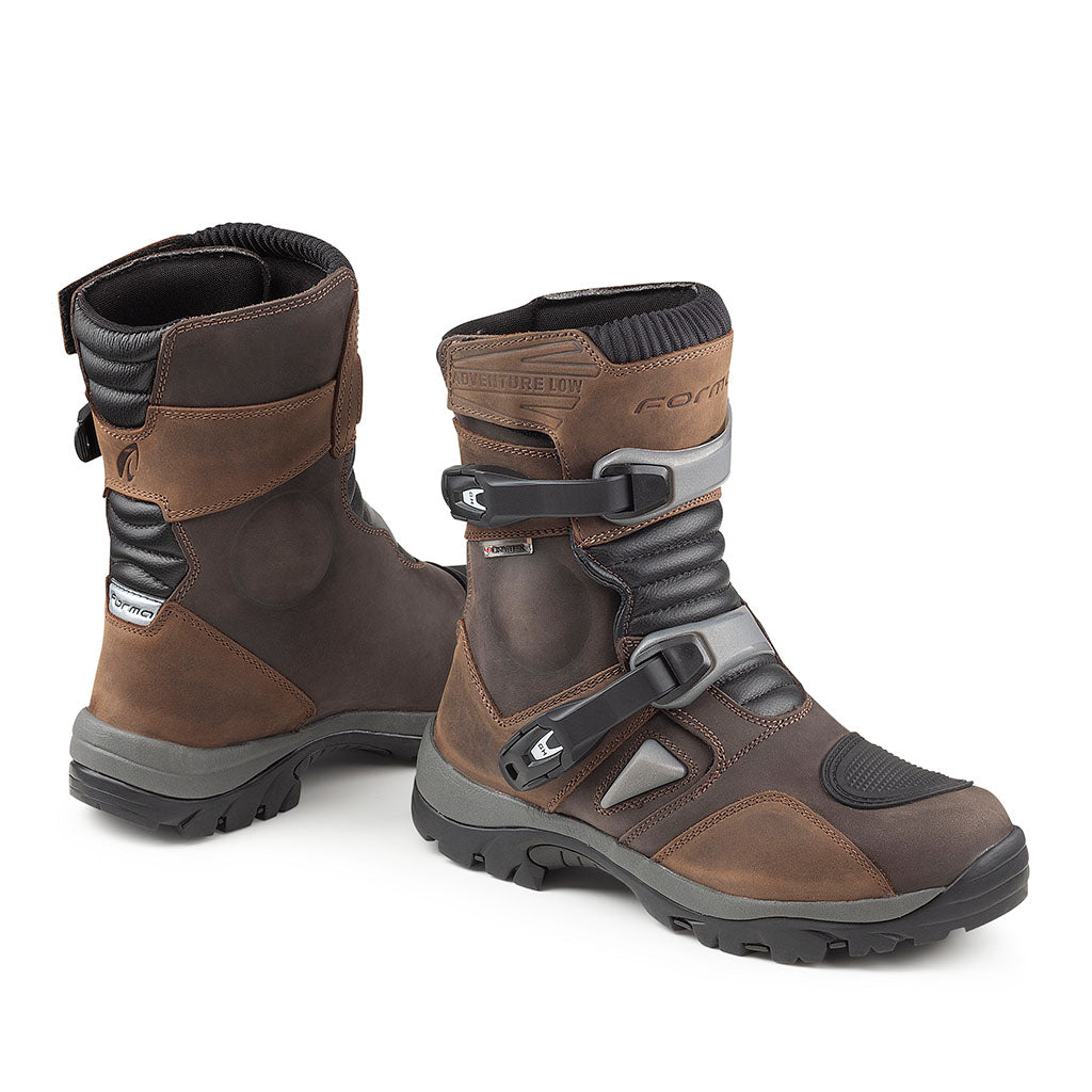 Forma Adventure Low motorcycle boots brown Dry waterproof adv touring leather best quality fitment main global factory brand warranty customer service riding gear