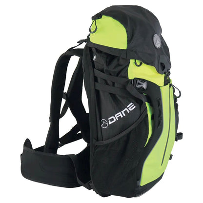 motorcycle backpack dane vertepac storage bag portable black yellow riding alpine touring adventure adv front