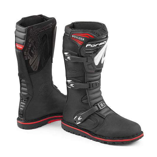 footwear Forma Boulder motorcycle boots black trials competition riding adv adventure home main usa america world service support warranty customer moto