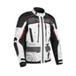 motorcycle jacket dane hornum goretex windproof waterproof breathable thermal liner chest pockets ventilation 3d mesh protection gray red black fluorescent riding alpine touring adventure adv front