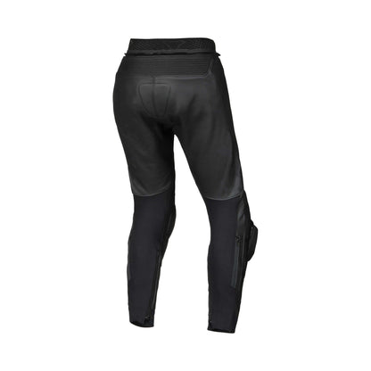 leather pants macna vario womens lady rear black perforated knee sliders riding gear track touring adv back