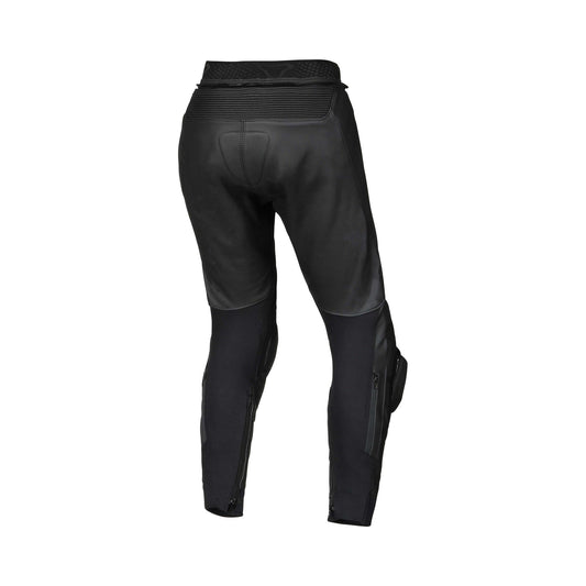 leather pants macna vario womens lady rear black perforated knee sliders riding gear track touring adv back