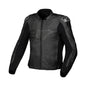 motorcycle jacket macna aviant air leather buffalo risc armax belt loop perforated black touring adventure adv front