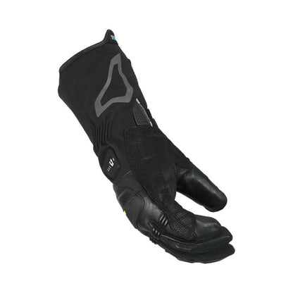 motorcycle glove macna azra rtx electric heated softflex goat leather black screen cleaner touring adventure adv side