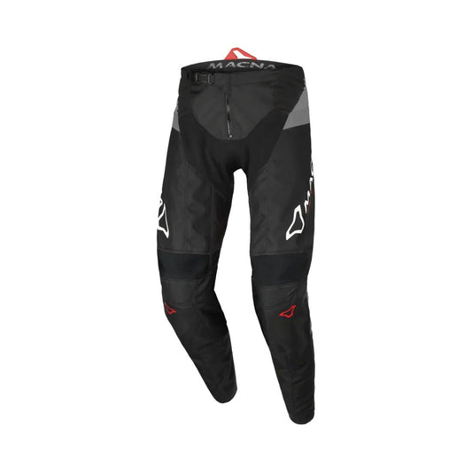motorcycle pants macna backyard ventilation mesh lining black gray touring adventure adv front