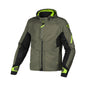 motorcycle jacket macna beacon waterproof ventilation vents black green sport naked touring adventure adv front