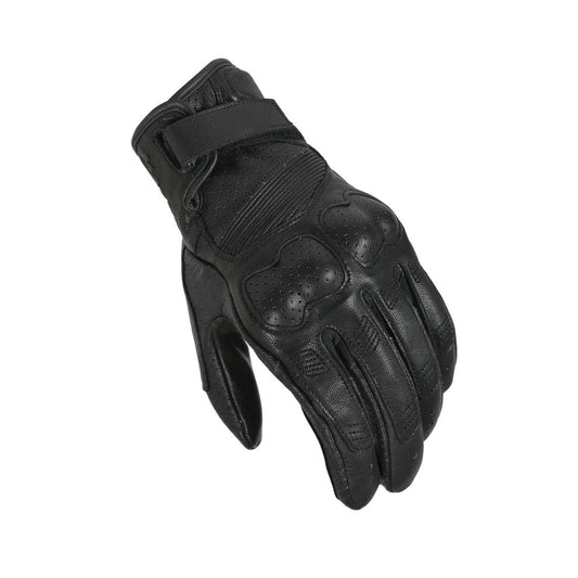 motorcycle gloves macna bold risc hard knuckle protection eva palm cuff goat leather ergo thumb hot weather black riding alpine touring adventure adv top