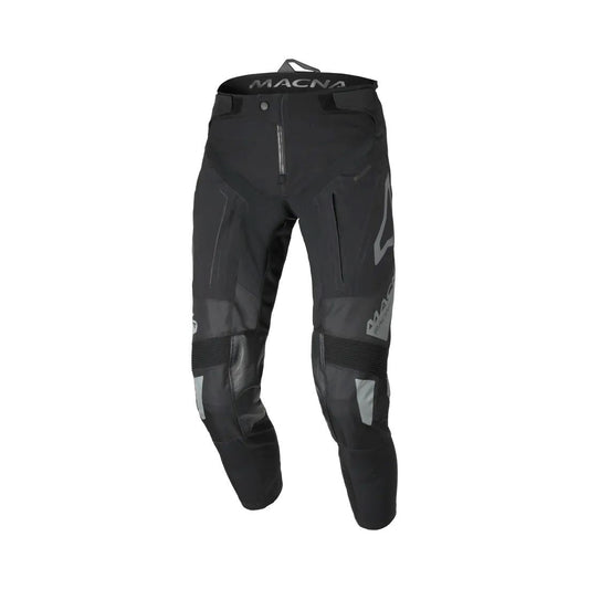 
motorcycle pants macna chameleon vents ventilation mesh black gray touring adventure adv front