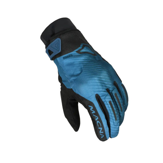motorcycle gloves macna crew rtx waterproof ergo thumb touch tip black navy touring adventure adv top