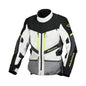 motorcycle jacket macna domane mesh thermos raintex nighteye epg vision tech gray neon yellow touring adventure adv front