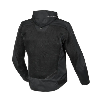 motorcycle jacket macna farrow vents ventilation mesh ripstop airburst black touring adventure adv back