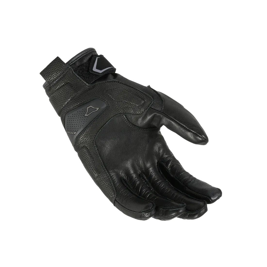 motorcycle gloves macna haros goat leather tpr knuckle palm finger thumb black camo touring adventure adv palm