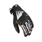 motorcycle gloves macna haros goat leather tpr knuckle palm finger thumb black white orange touring adventure adv top