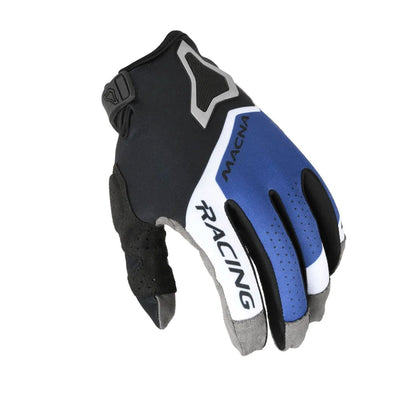 motorcycle gloves macna heat enduro mx eva thumb black blue white touring adventure adv top