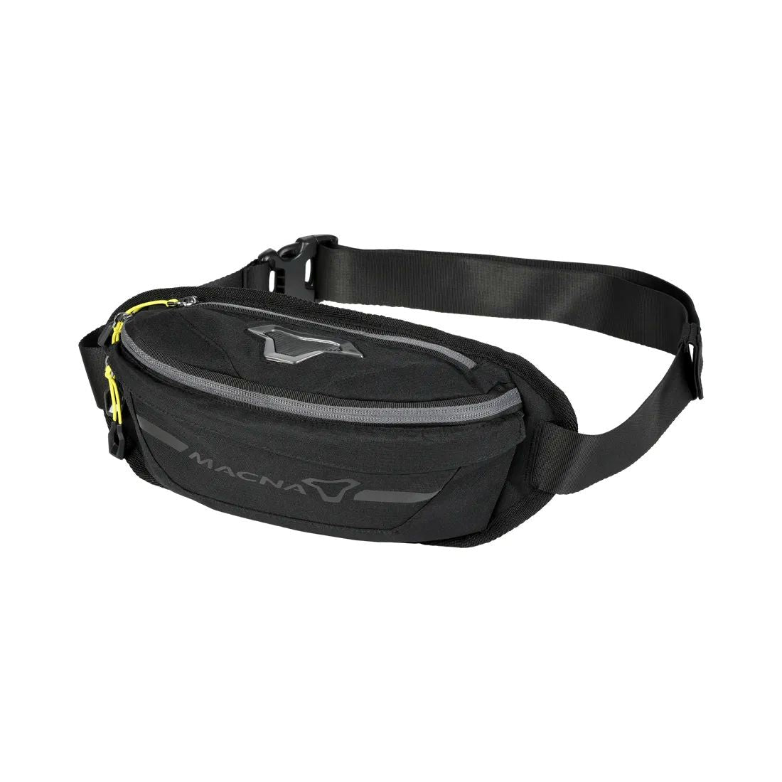 macna motorcycle storage backpack hip bag foldable reflective anti slip adjustable ripstop black 