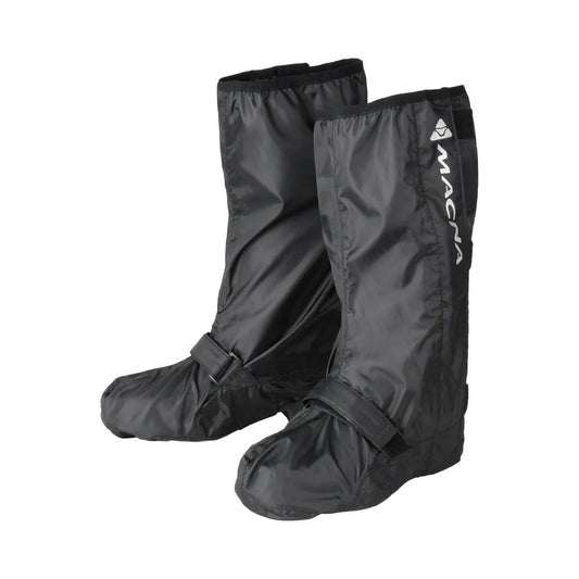 motorcycle protection macna lair boot protection waterproof reflective adjustable black touring adventure adv front