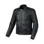 motorcycle jacket macna lance 2.0 l ventilation vents summer risc cow leather black touring adventure adv front