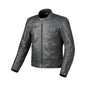 motorcycle jacket macna lance 2.0 l ventilation vents summer risc cow leather gray grey touring adventure adv front