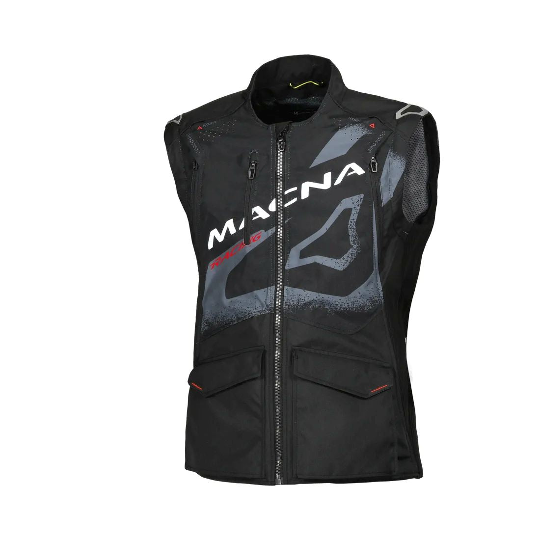 motorcycle jacket macna landmark ventilation vents summer outer shell ventilation reflective airbag hydro pocket detachable sleeves black touring adventure adv front no sleeves