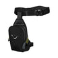 motorcycle leg bag waterproof rolltop closure grip print black touring adventure adv front