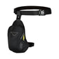 motorcycle leg bag basic waterproof rolltop closure grip print black touring adventure adv front