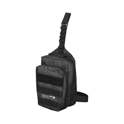 motorcycle leg bag mulb-1 macna waterproof PALS nighteye night eye black touring adventure adv front

