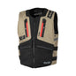 motorcycle vest macna mutv-1 ce chest back protector prepared air pockets taupe black touring adventure adv front