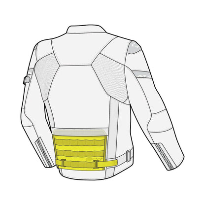 motorcycle jacket macna utility pals p.a.l.s. base plate base-plate extra storage luggage black touring adventure adv diagram