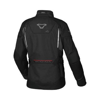 motorcycle jacket macna mundial womens ventilation adjustable ce protection reflective waterproof thermal black riding alpine touring adventure adv front