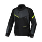 motorcycle jacket macna mundial mesh raintex thermos vents ventilation easy cuff gray neon yellow black nighteye night eye touring adventure adv front