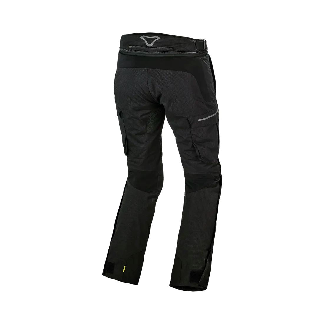 motorcycle pants macna novado waterproof raintex mesh detachable thermo reflective air panels heat shield black touring adventure adv back