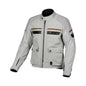 motorcycle jacket macna oryon raintex mesh laminated detachable thermos RISC reflection air vents ventilation light gray touring adventure adv front