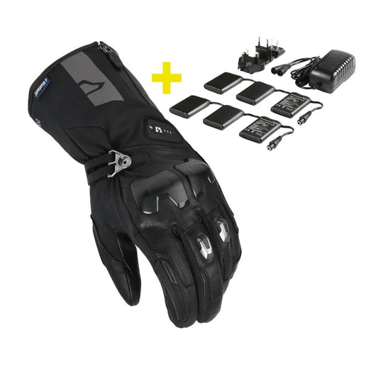 motorcycle gloves macna progress 2.0 rtx dl kit electric heating battery touch tip screen cleaner 12v bluetooth eva tpr goat leather soft flex black touring adventure adv top
