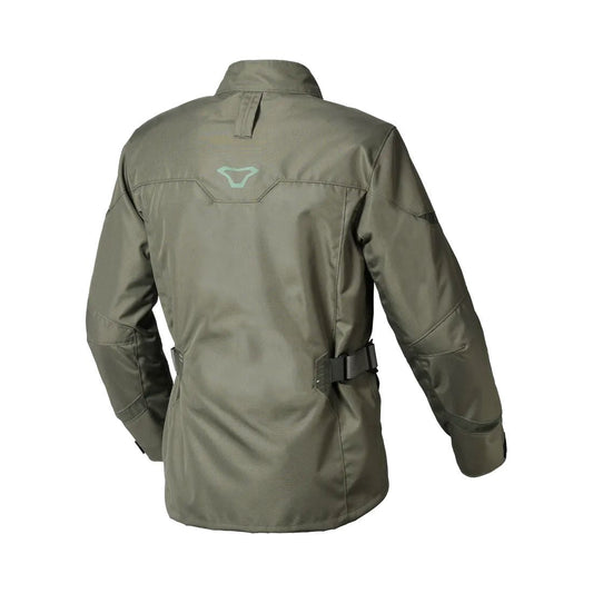 motorcycle jacket macna signal waterproof rtx mesh laminated thermos adjustable cuffs risc ce r.i.s.c. reflection green touring adventure adv back
