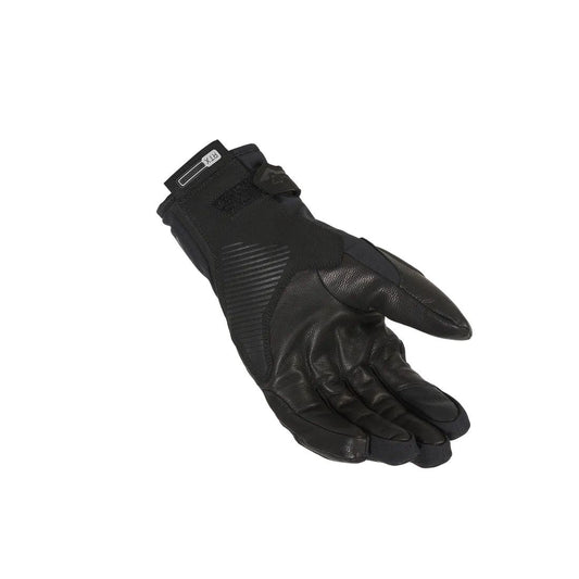motorcycle gloves macna waterproof risc solid knuckle insulated goat leather palm reinforced touch tip black touring adventure adv palm