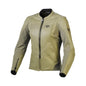 motorcycle jacket macna tequilla womens stretch panels summer risc cow leather beige touring adventure adv front