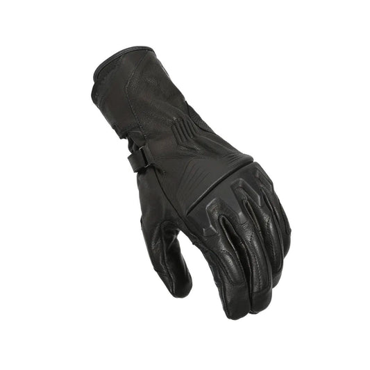 motorcycle gloves macna trivor goat leather eva double palm touch tip black touring adventure adv top