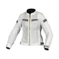 motorcycle jacket macna velotura womens vents ventilation ventilated 3d mesh risc reflection ce protection light gray touring adventure adv front